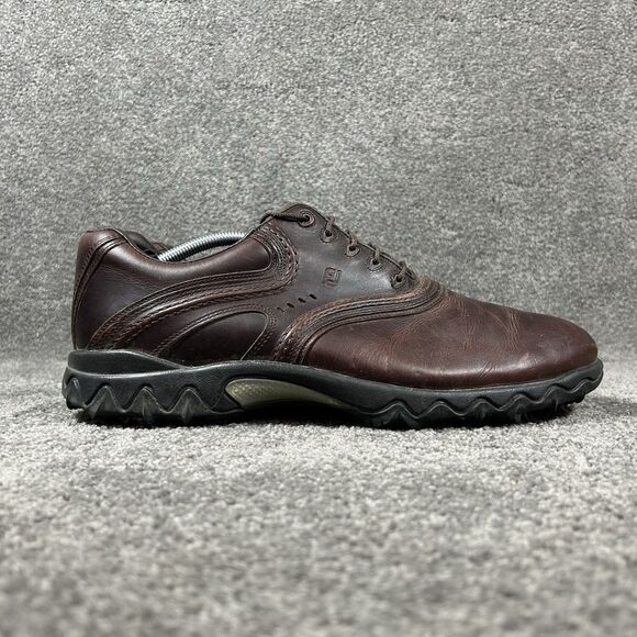 FootJoy Contour Series 54049 Mens Sz 13 Brown Leather Soft Spike Golf Shoes Used - Picture 1 of 11